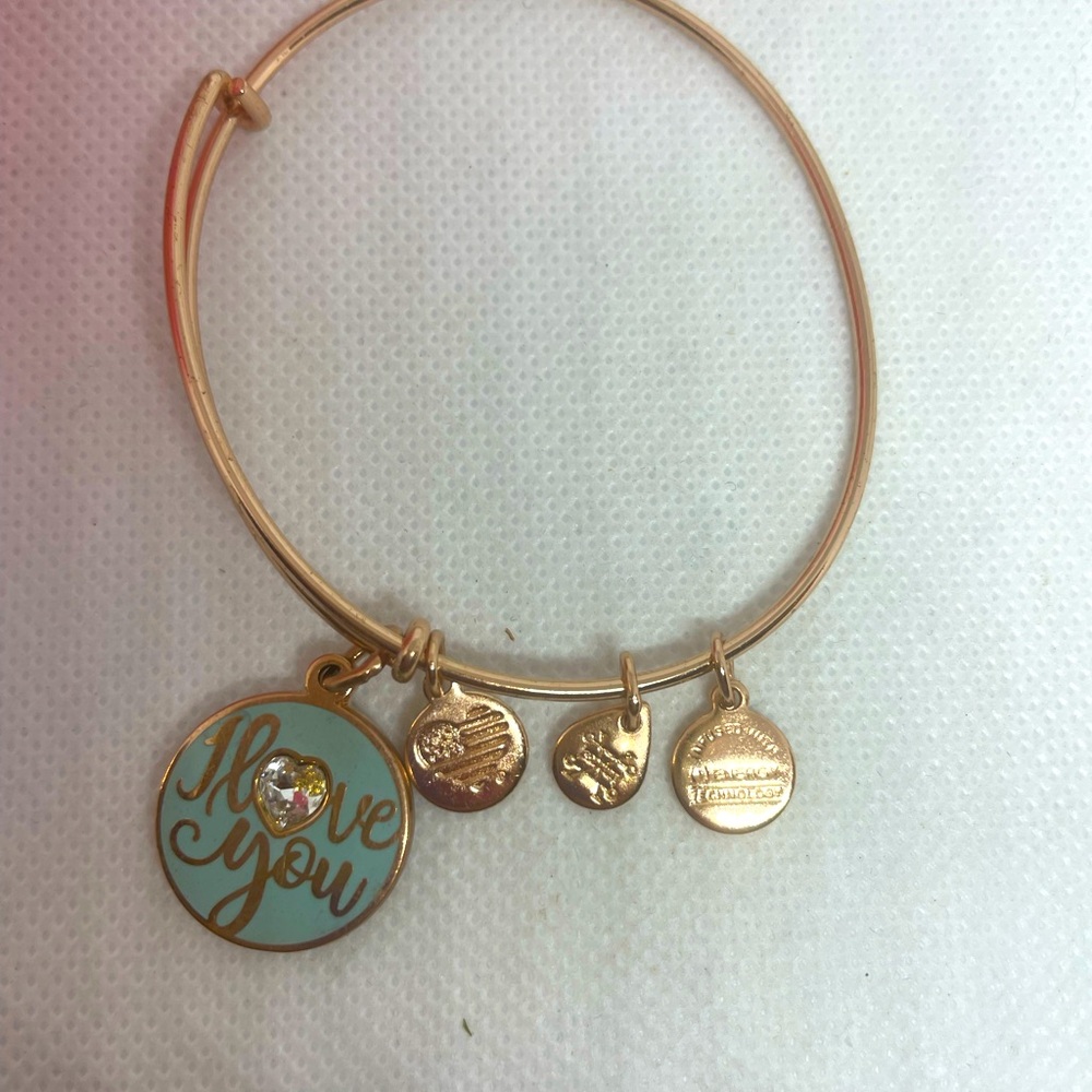 Alex & Ani “Coppure” I Love You Bangle Bracelet - Picture 4 of 8